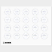 Sticker Rond Mariage personnalisé Simple violet (Feuille)