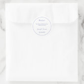 Sticker Rond Mariage personnalisé Simple violet (Sac)
