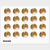 Sticker Rond Mariage photo (Feuille)