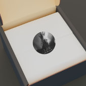 Sticker Rond Mariage photo et monogramme en couple