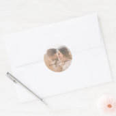 Sticker Rond Mariage Photo Moderne (Enveloppe)