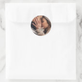 Sticker Rond Mariage photo Monogramme (Sac)
