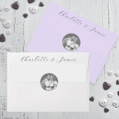 Sticker Rond Mariage photo noir et blanc Merci cadeau 