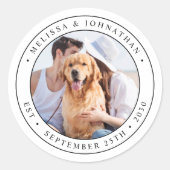 Sticker Rond Mariage photo personnalisé (Devant)