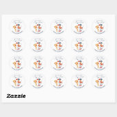 Sticker Rond Mariage Pizza My Heart (Feuille)