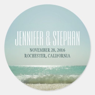 Sticker Rond Mariage plage
