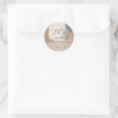 Sticker Rond Mariage plage, Pieds (Sac)