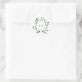 Sticker Rond Mariage Plante verdoyant (Sac)