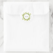 Sticker Rond Mariage Plante verdoyant (Sac)