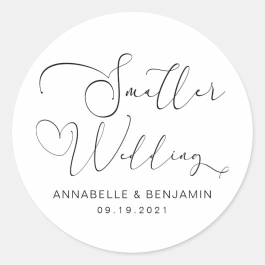 Sticker Rond Mariage plus petit (Devant)