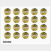 Sticker Rond Mariage pointé (Feuille)