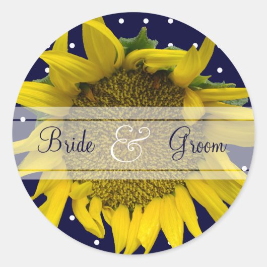 Sticker Rond Mariage pointé (Devant)