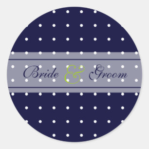 Sticker Rond Mariage pointé