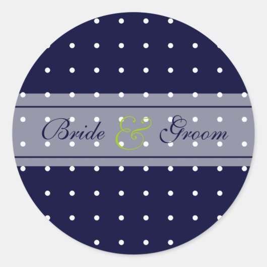 Sticker Rond Mariage pointé (Devant)