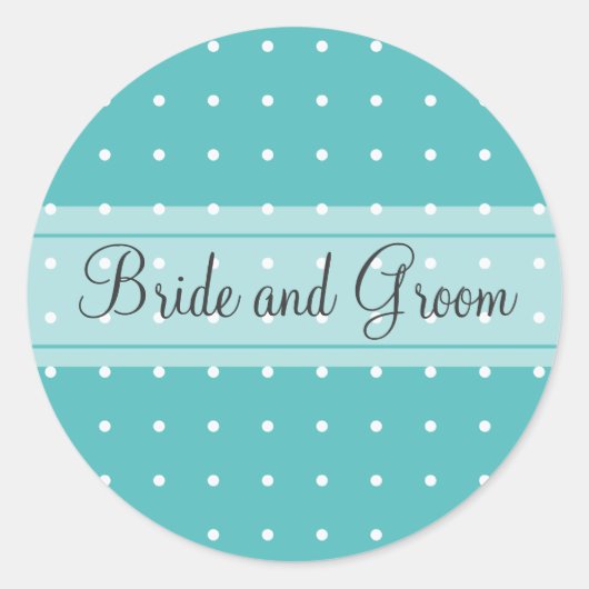 Sticker Rond Mariage pointé (Devant)