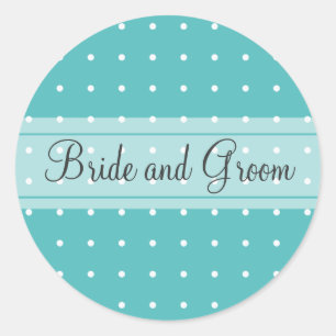 Sticker Rond Mariage pointé