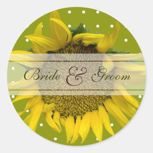 Sticker Rond Mariage pointé (Devant)