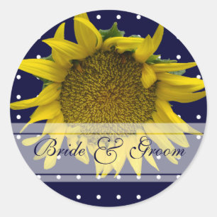 Sticker Rond Mariage pointé