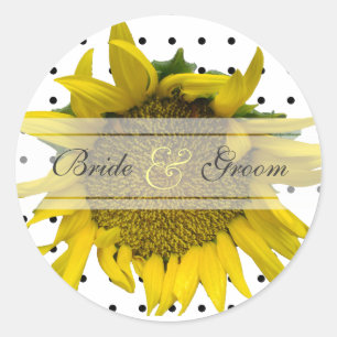 Sticker Rond Mariage pointé