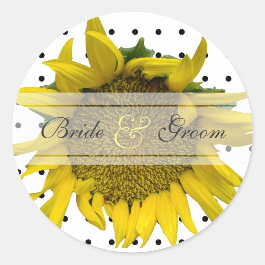 Sticker Rond Mariage pointé (Devant)