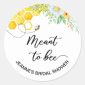 Sticker Rond Mariage prévu pour l'abeille (Devant)