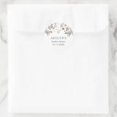 Sticker Rond Mariage printanier de fleurs sauvages (Sac)
