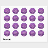 Sticker Rond Mariage Purple Streaks (Feuille)