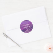 Sticker Rond Mariage Purple Streaks (Enveloppe)