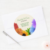 Sticker Rond Mariage Rainbow Bouquet (Enveloppe)
