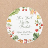 Sticker Rond Mariage Réception Thématique Marché de Producteurs