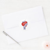 Sticker Rond Mariage Rock and Roll (Enveloppe)