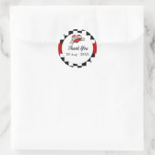 Sticker Rond Mariage Rockabilly (Sac)