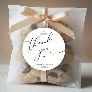 Sticker Rond Mariage Romantique Un Merci Doux Cookies