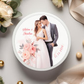 Sticker Rond Mariage romantique unique