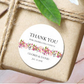 Sticker Rond Mariage rose