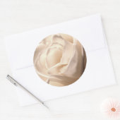 Sticker Rond Mariage Rose blanche Sceau large (Enveloppe)