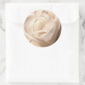 Sticker Rond Mariage Rose blanche Sceau large (Sac)