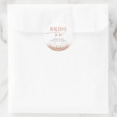 Sticker Rond Mariage Rose Gold Blush Rose Future Mariée Shower (Sac)