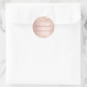 Sticker Rond Mariage rose gold cette boisson appartient à (Sac)