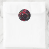 Sticker Rond Mariage Rose gothique (Sac)