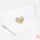 Sticker Rond Mariage rose Merci (Enveloppe)