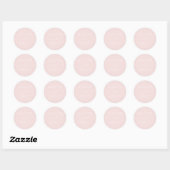 Sticker Rond Mariage Rose moderne Dusty (Feuille)