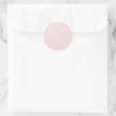 Sticker Rond Mariage Rose moderne Dusty (Sac)