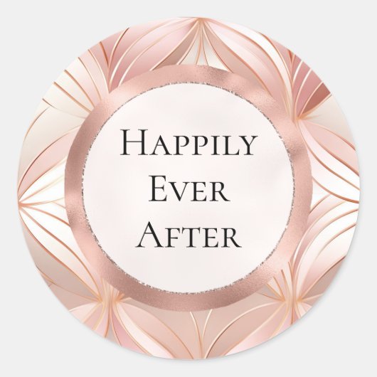 Sticker Rond Mariage Rose Pearl (Devant)