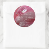 Sticker Rond Mariage rose Rose Raindrop (Sac)