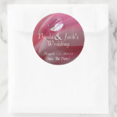 Sticker Rond Mariage rose Rose Raindrop (Sac)