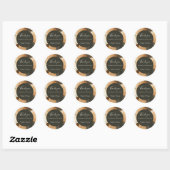 Sticker Rond mariage roux abstrait (Feuille)