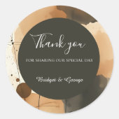 Sticker Rond mariage roux abstrait (Devant)