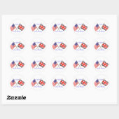 Sticker Rond Mariage royal (Feuille)