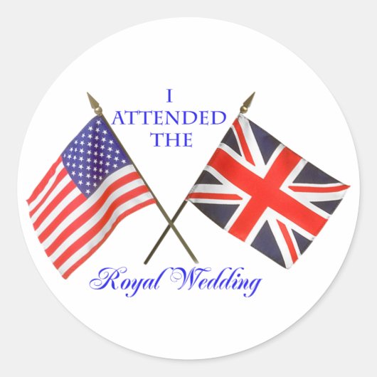 Sticker Rond Mariage royal (Devant)